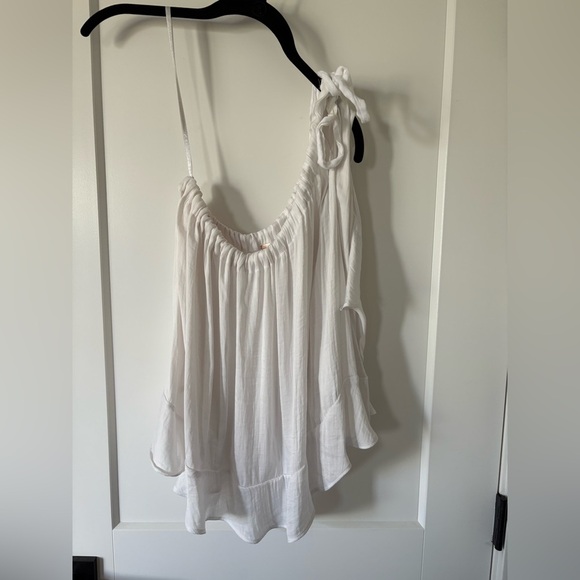 Free People Cream One-Shoulder Blouse - Picture 3 of 3
